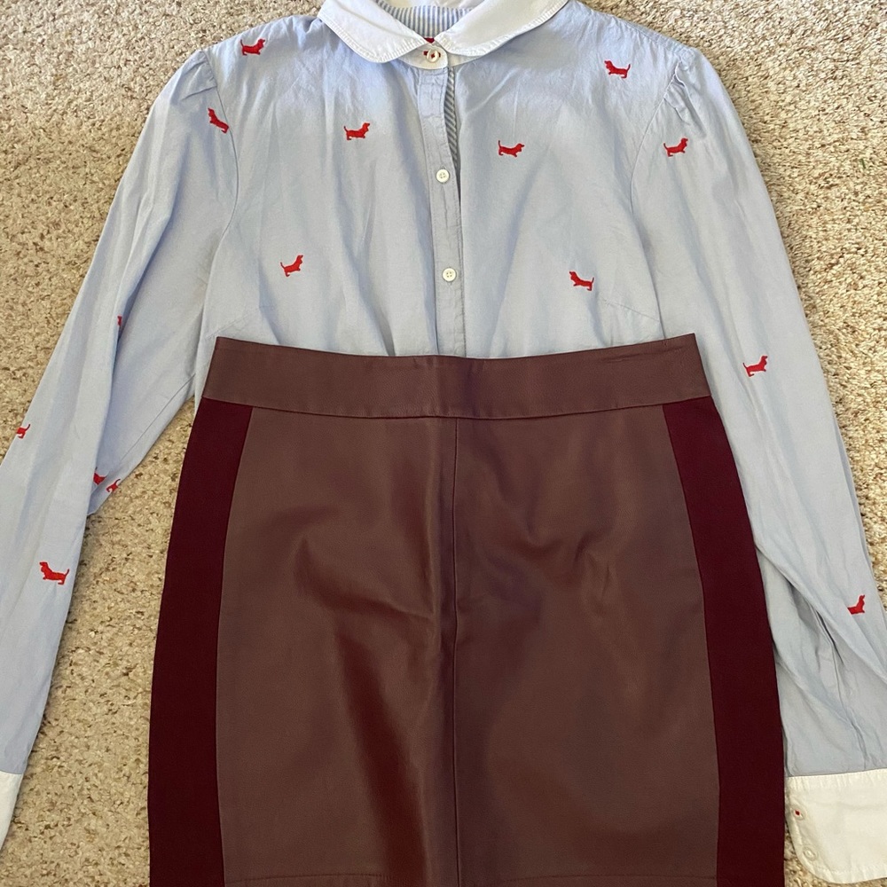$125 Tommy Hilfiger shirt + Paige skirt (medium) ASO Teen Wolf!